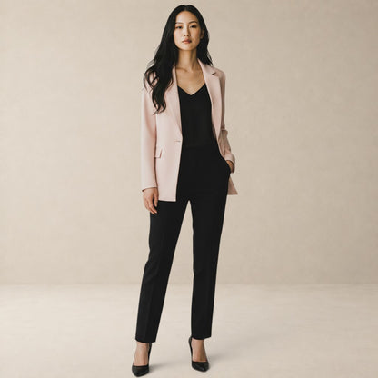 Blazer Feminino Acinturado Bege Double T