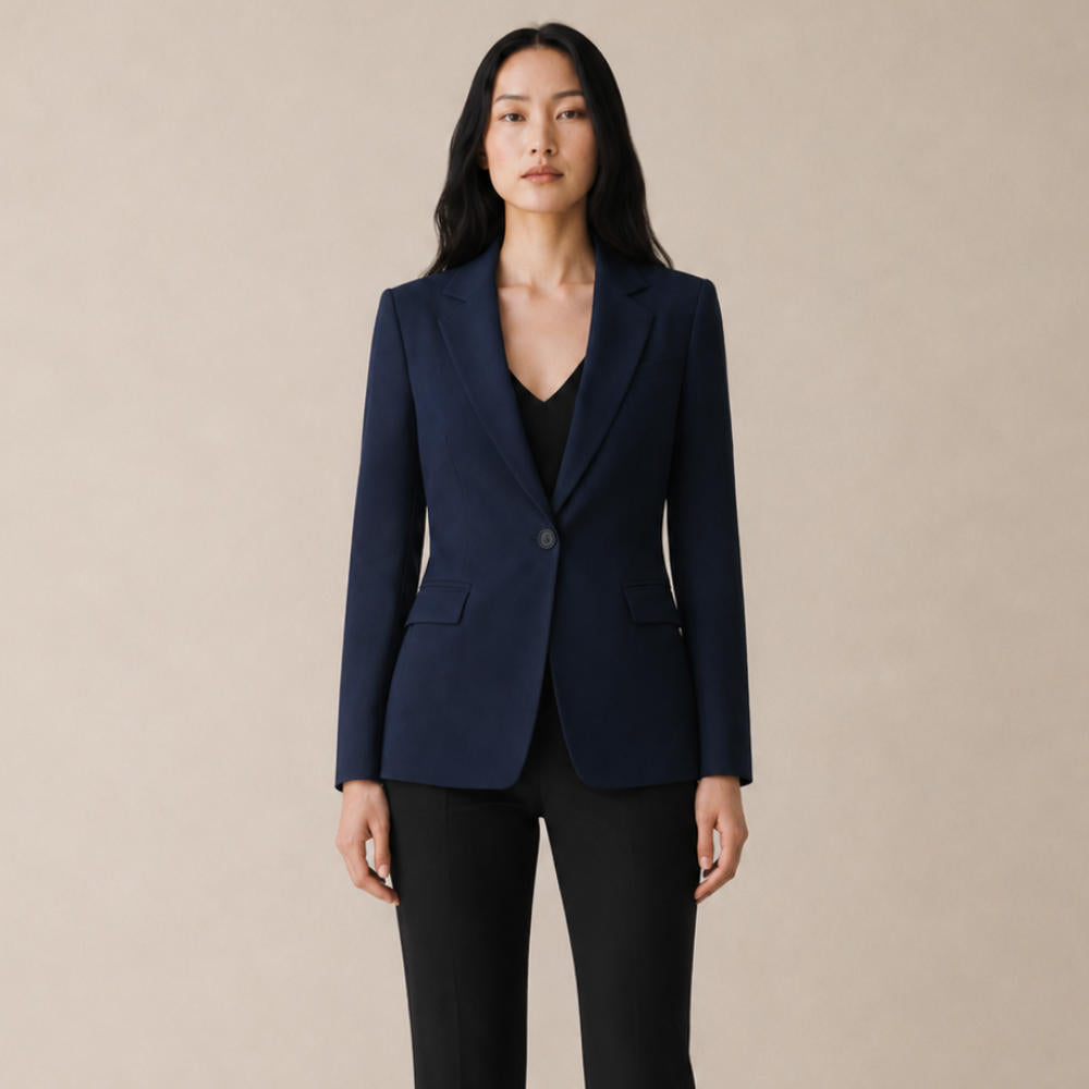 Blazer Feminino Alfaiataria Lauren Azul Marinho