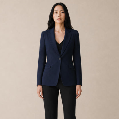 Blazer Feminino Alfaiataria Lauren Azul Marinho