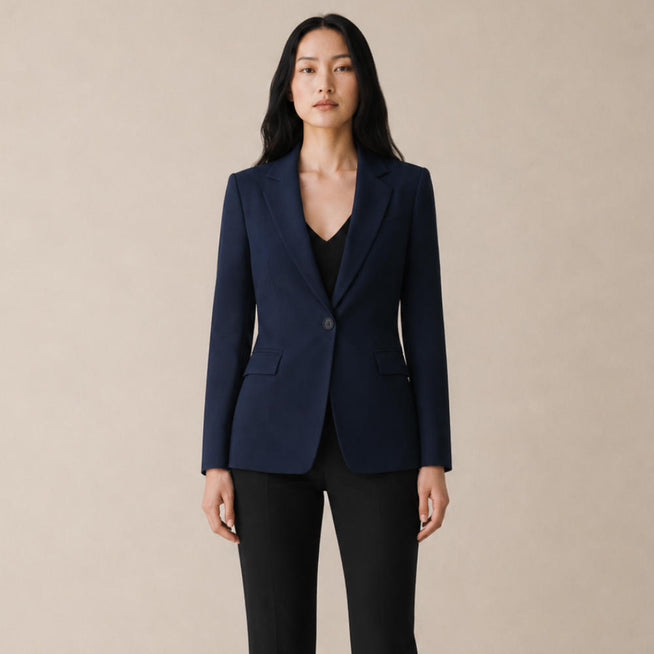 Blazer Feminino Alfaiataria Lauren Azul Marinho