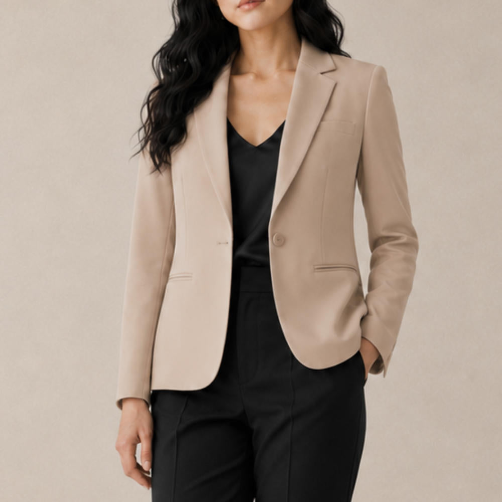 Blazer Feminino Alfaiataria Acinturado Monóvia Caqui