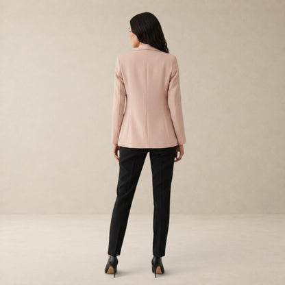 Blazer Feminino Acinturado Bege Double T