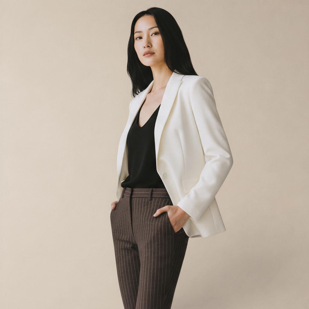 Blazer Feminino Alfaiataria Lauren Off White