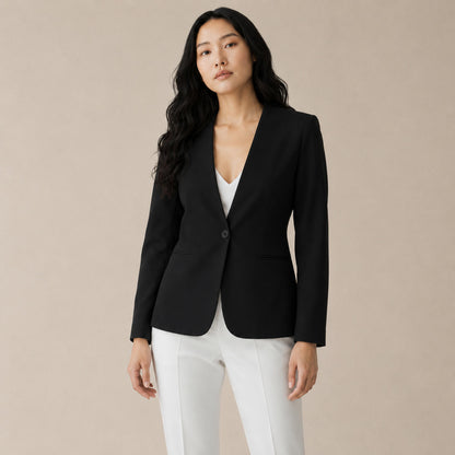 Blazer Feminino Alfaiataria Preto Monóvia