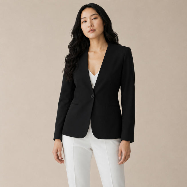 Blazer Feminino Alfaiataria Preto Monóvia