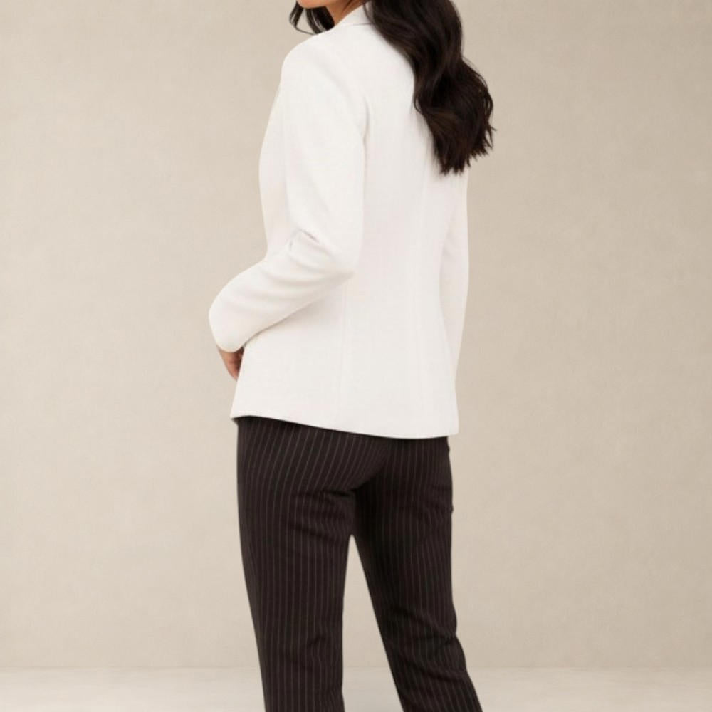 Blazer Feminino Alfaiataria Lauren Off White