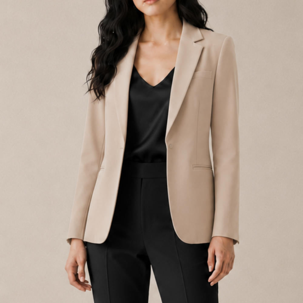 Blazer Feminino Alfaiataria Acinturado Monóvia Caqui