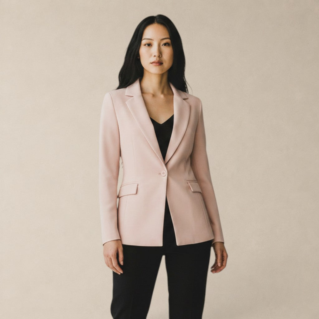 Blazer Feminino Acinturado Bege Double T