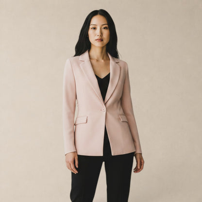 Blazer Feminino Acinturado Bege Double T