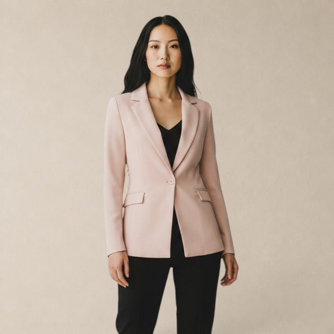 Blazer Feminino Acinturado Bege Double T