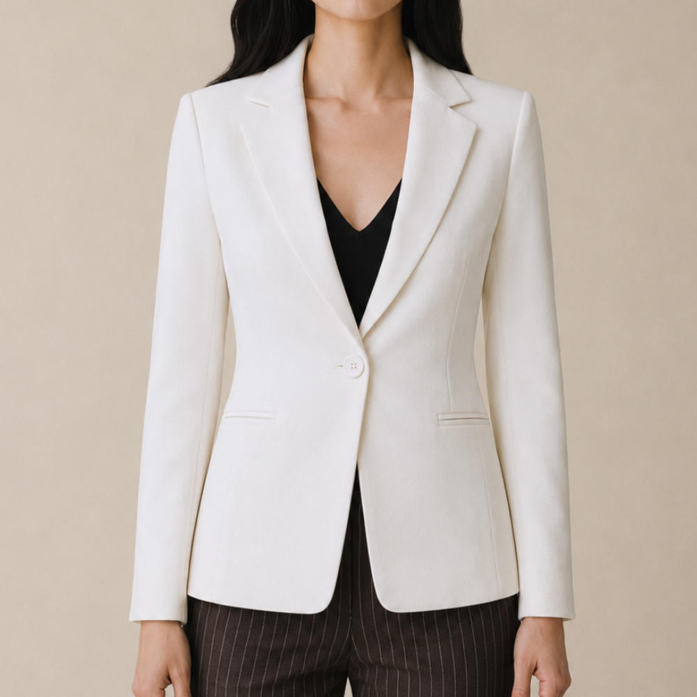 Blazer Feminino Alfaiataria Lauren Off White