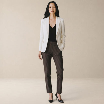 Blazer Feminino Alfaiataria Lauren Off White