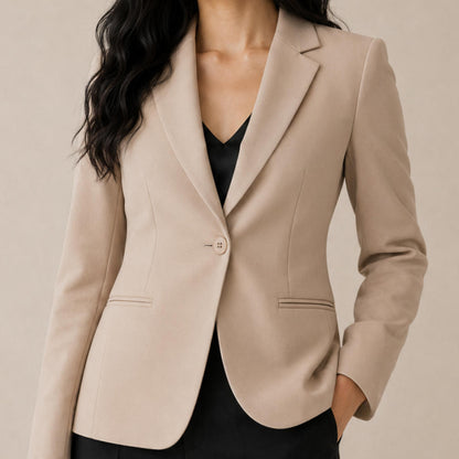 Blazer Feminino Alfaiataria Acinturado Monóvia Caqui