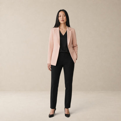 Blazer Feminino Alfaiataria Alongado Acinturado Semi Maxi Bege