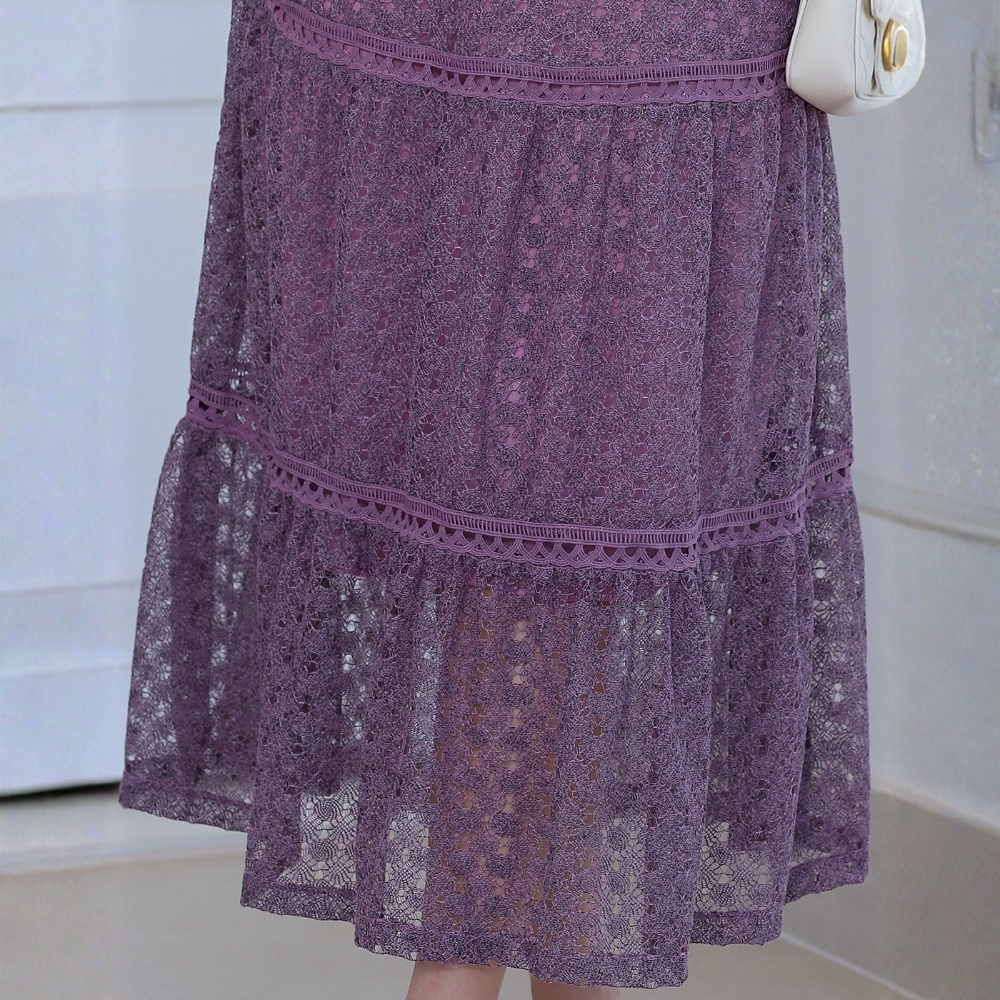 vestido longo evangelico renda festa